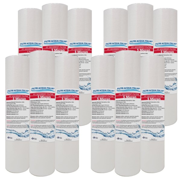 CARTUCCIA POLIPROPILENE 10" micron 5 Set 12 Pezzi