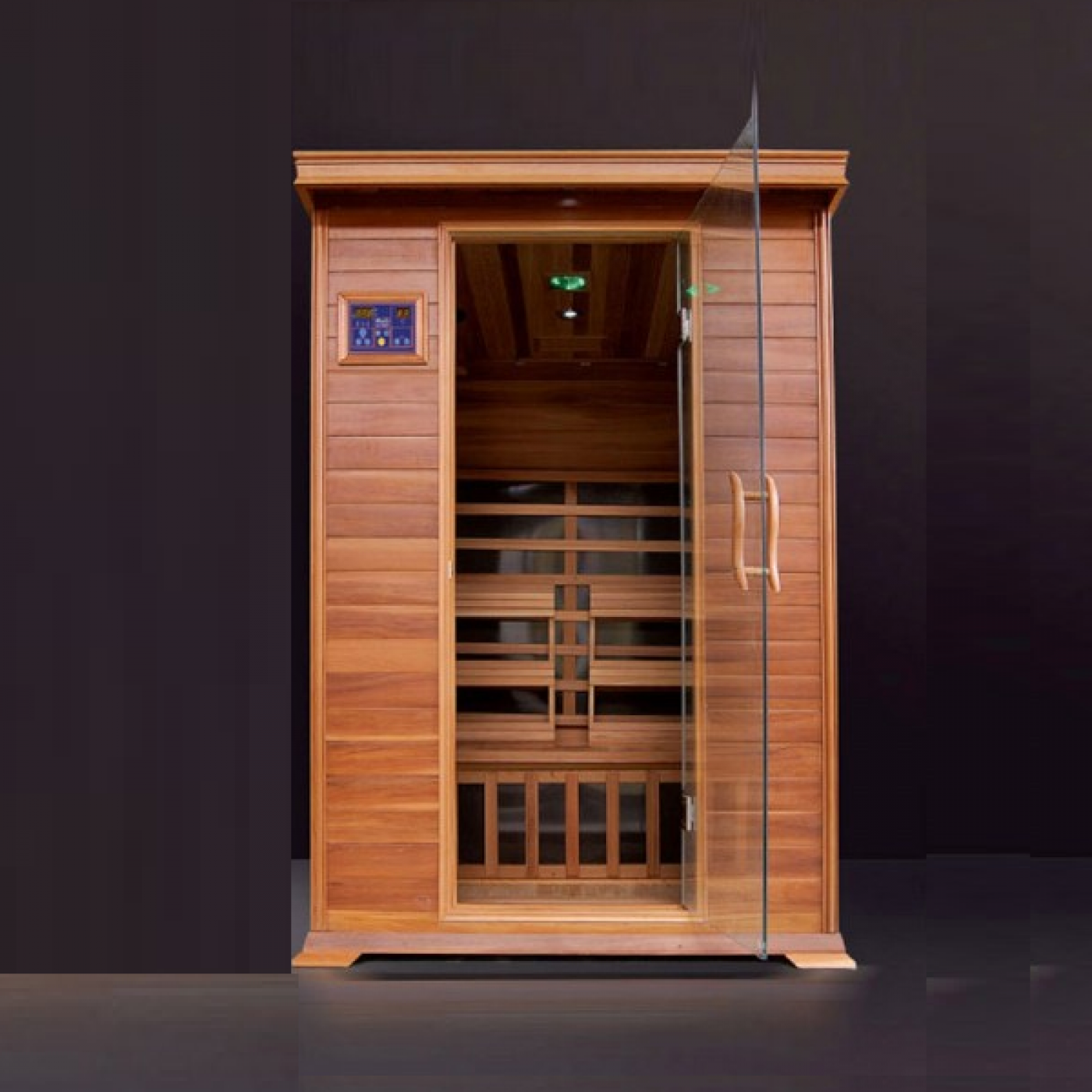 SAUNA INFRAROSSI 120 X 115 COOL PER 2 PERSONE CON CROMOTERAPIA