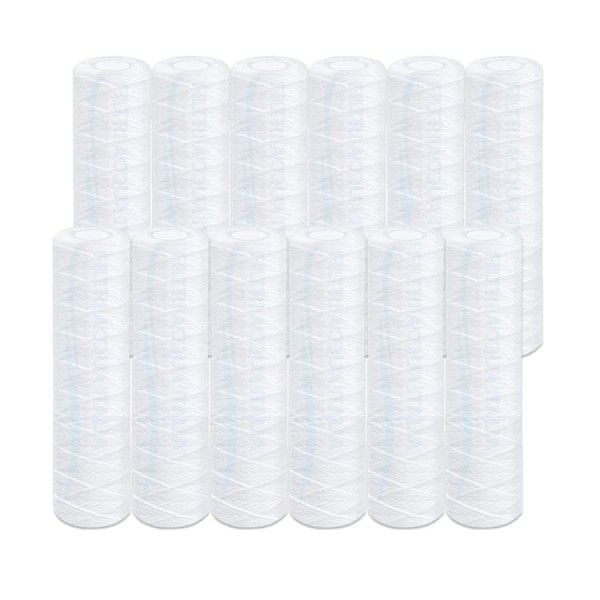 Cartuccia Filtrante Filo Avvolto 10' Pollici micron 5 Set 12 Pezzi