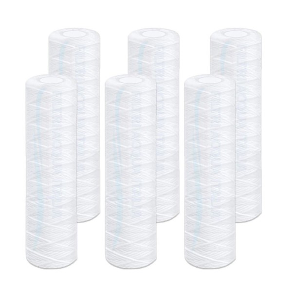 Cartucce Filtranti Filo Avvolto 10' Pollici micron 5 Set 6 Pezzi
