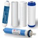 Filtri Depuratore Osmosi Inversa con Membrana 100 GPD Set 5 Pz. 