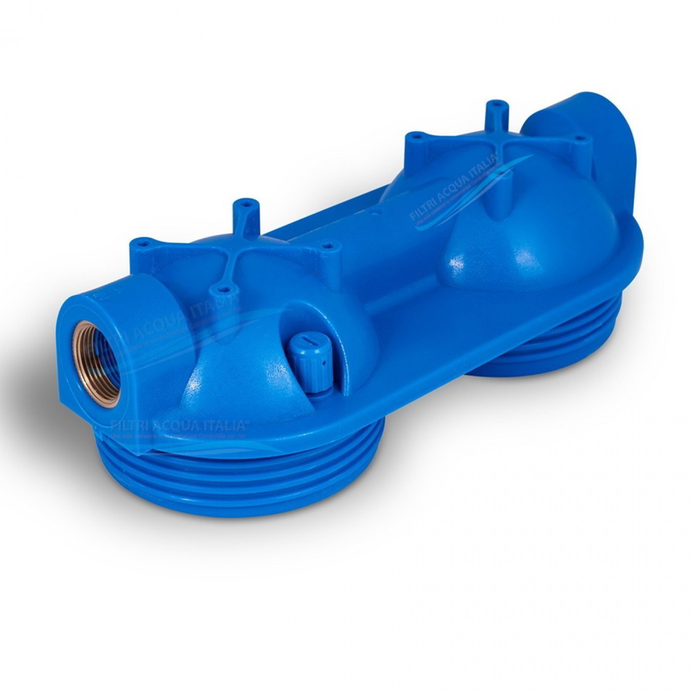 CONTENITORE DOPPIO PER FILTRO ACQUA 10" ATTACCO 1" CON STAFFA E CHIAVE