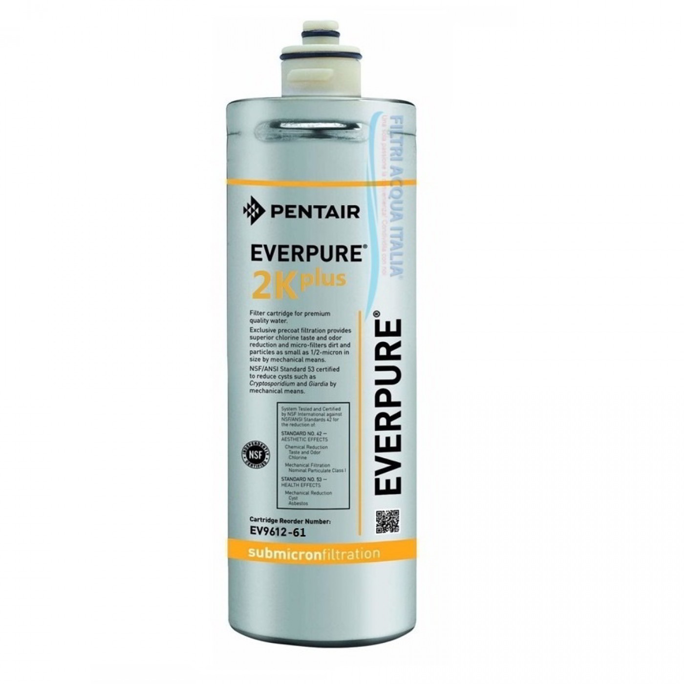 Kit Everpure 2K PLUS con Sterilizzatore UV Contalitri Testa QL2B Rubinetto