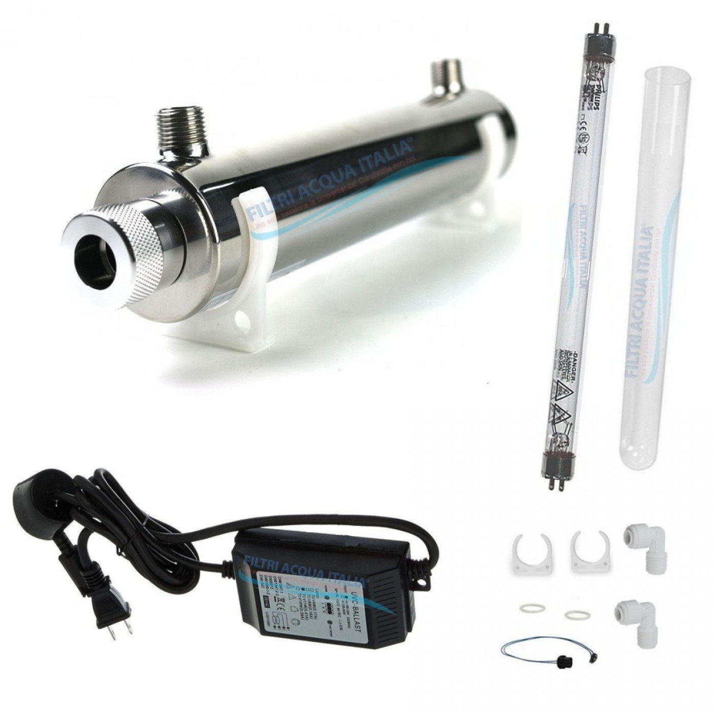 EVERPURE KIT 4C CON STERILIZZATORE UV CONTALITRI E RUBINETTO