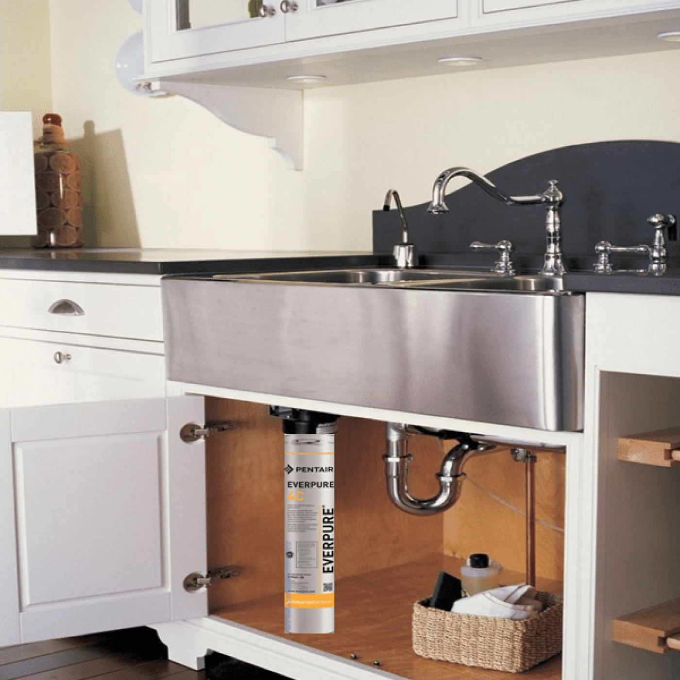 EVERPURE KIT 4C CON STERILIZZATORE UV CONTALITRI E RUBINETTO