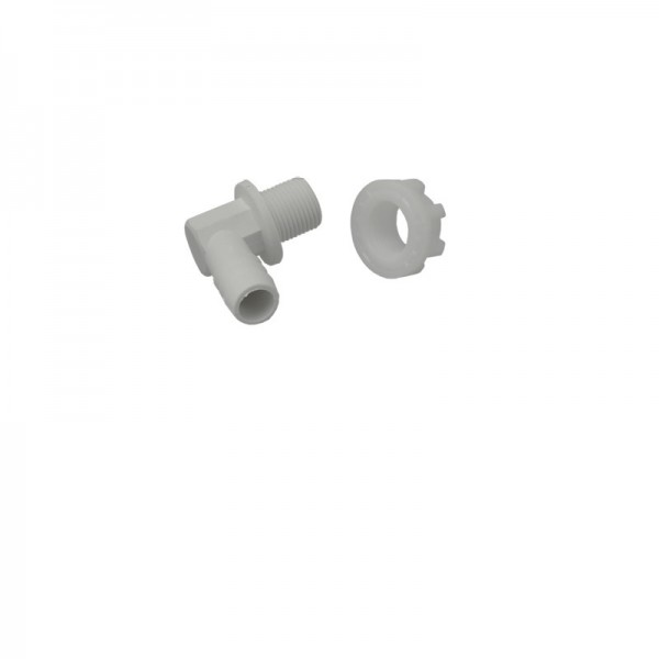 Raccordo portagomma 90° troppo pieno 3/8"